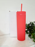 ***NEW COLOURS ADDED*** READY TO SEND Matt Pastel Coloured 16oz Skinny Tumbler - High Quality