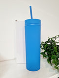 ***NEW COLOURS ADDED*** READY TO SEND Matt Pastel Coloured 16oz Skinny Tumbler - High Quality