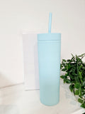 ***NEW COLOURS ADDED*** READY TO SEND Matt Pastel Coloured 16oz Skinny Tumbler - High Quality