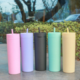 ***NEW COLOURS ADDED*** READY TO SEND Matt Pastel Coloured 16oz Skinny Tumbler - High Quality