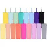 ***NEW COLOURS ADDED*** READY TO SEND Matt Pastel Coloured 16oz Skinny Tumbler - High Quality