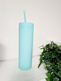 ***NEW COLOURS ADDED*** READY TO SEND Matt Pastel Coloured 16oz Skinny Tumbler - High Quality