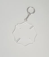 Fire Fighter / Maltese Cross / Clover Clear Acrylic Keyring