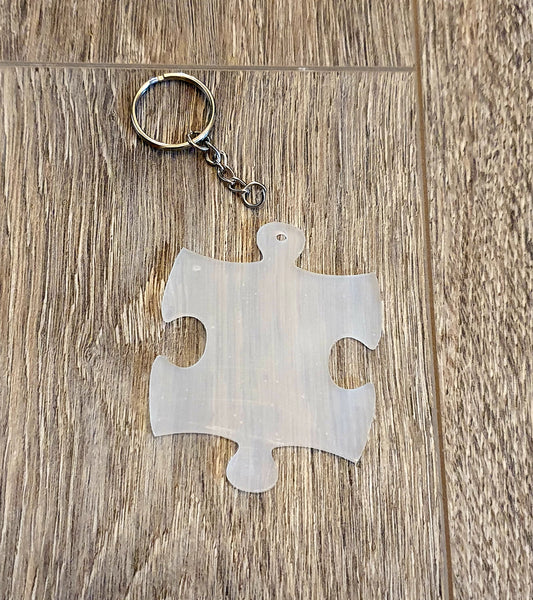 Jigsaw Puzzle Clear Acrylic Keyring1