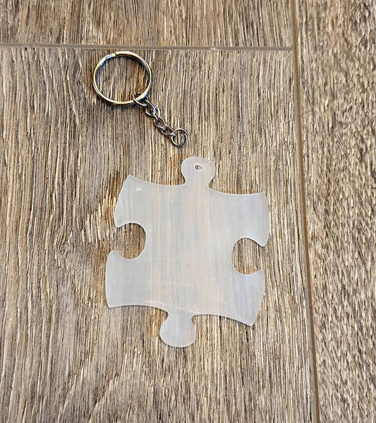 Jigsaw Puzzle Clear Acrylic Keyring